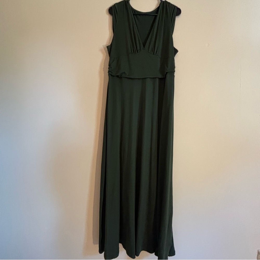 Temu Maxi Dress Dark Green